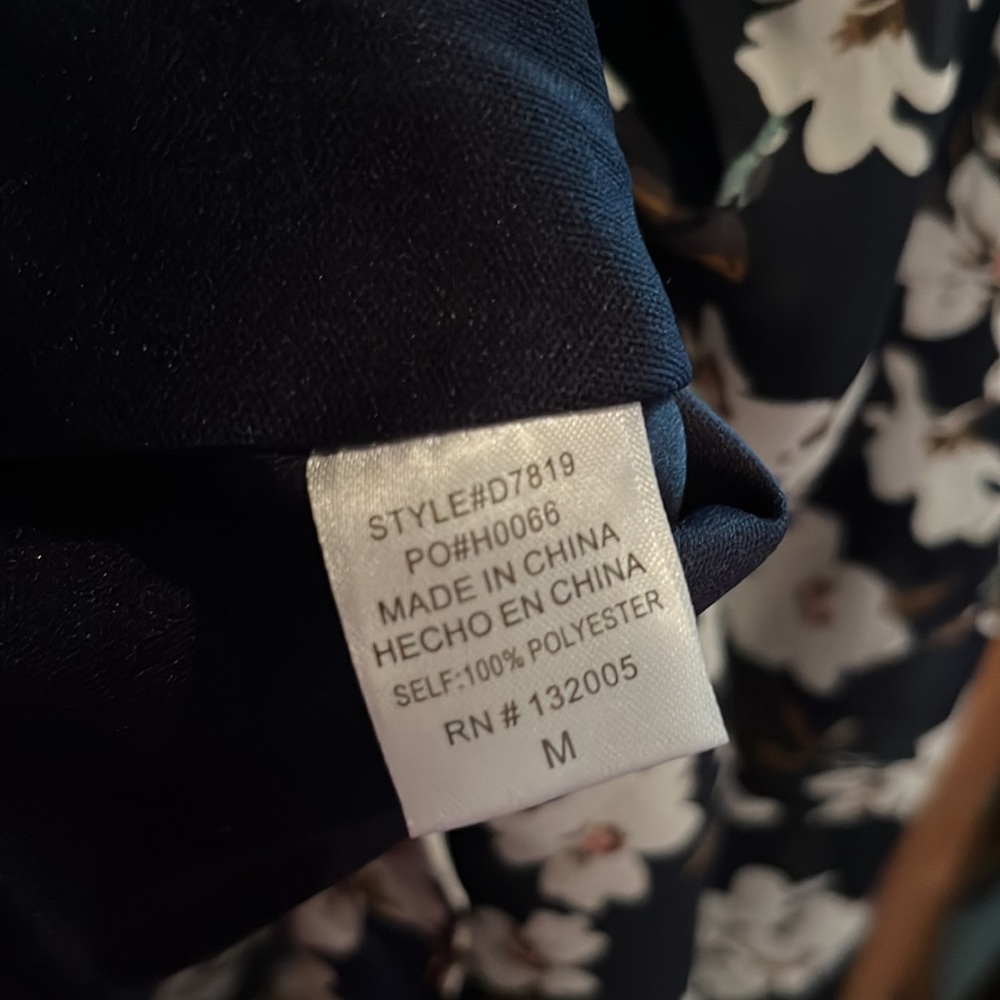 NWOT medium A line dress in deep navy - Picture 11 of 15